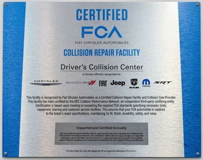 Homologación oficial para Chrysler, Dodge, FIAT, Jeep, RAM, Mopar y SRT